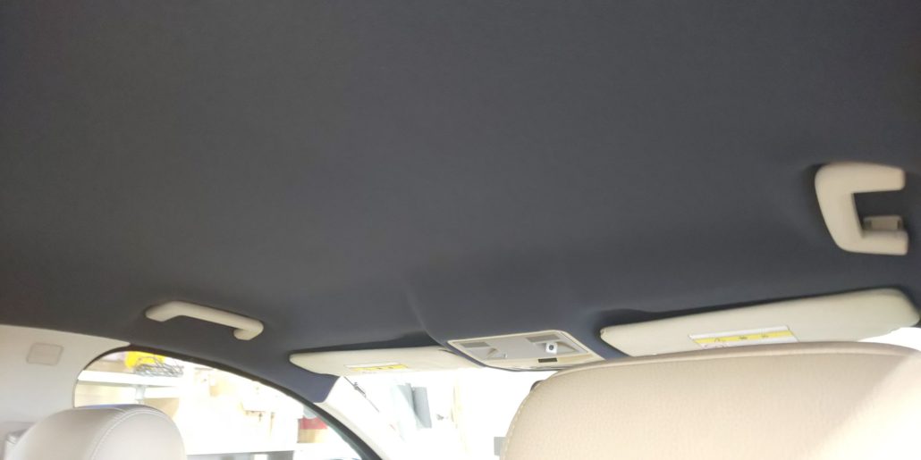 ジャガー Xfの天井張り替え 黒に色替え 愛知県名古屋市ｙ様のお車の内装修理 輸入車 国産車の内装修理専門店 トータルリペア鍛冶 愛知 名古屋エリアで対応